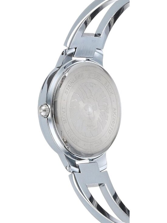 Anne Klein Women\'s Silver Black Analog Genuine Diamond Dial Bangle Luxury Watch main image 6